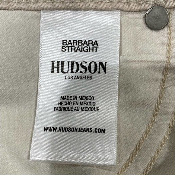NEW Hudson Ivory Barbara High Rise Crop Straight Jeans 30 Size 10 - Picture 10 of 11